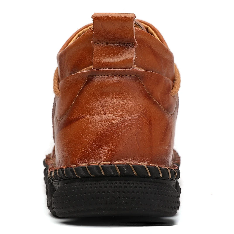 Herren Echtleder Stiefeletten – Luxus, Komfortabel, Modisch mit Reißverschluss, Ideal für Motorrad & Freizeit - Image 5